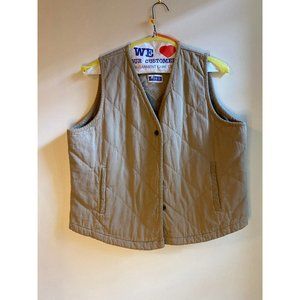 Vintage quilted brown vest women's size large